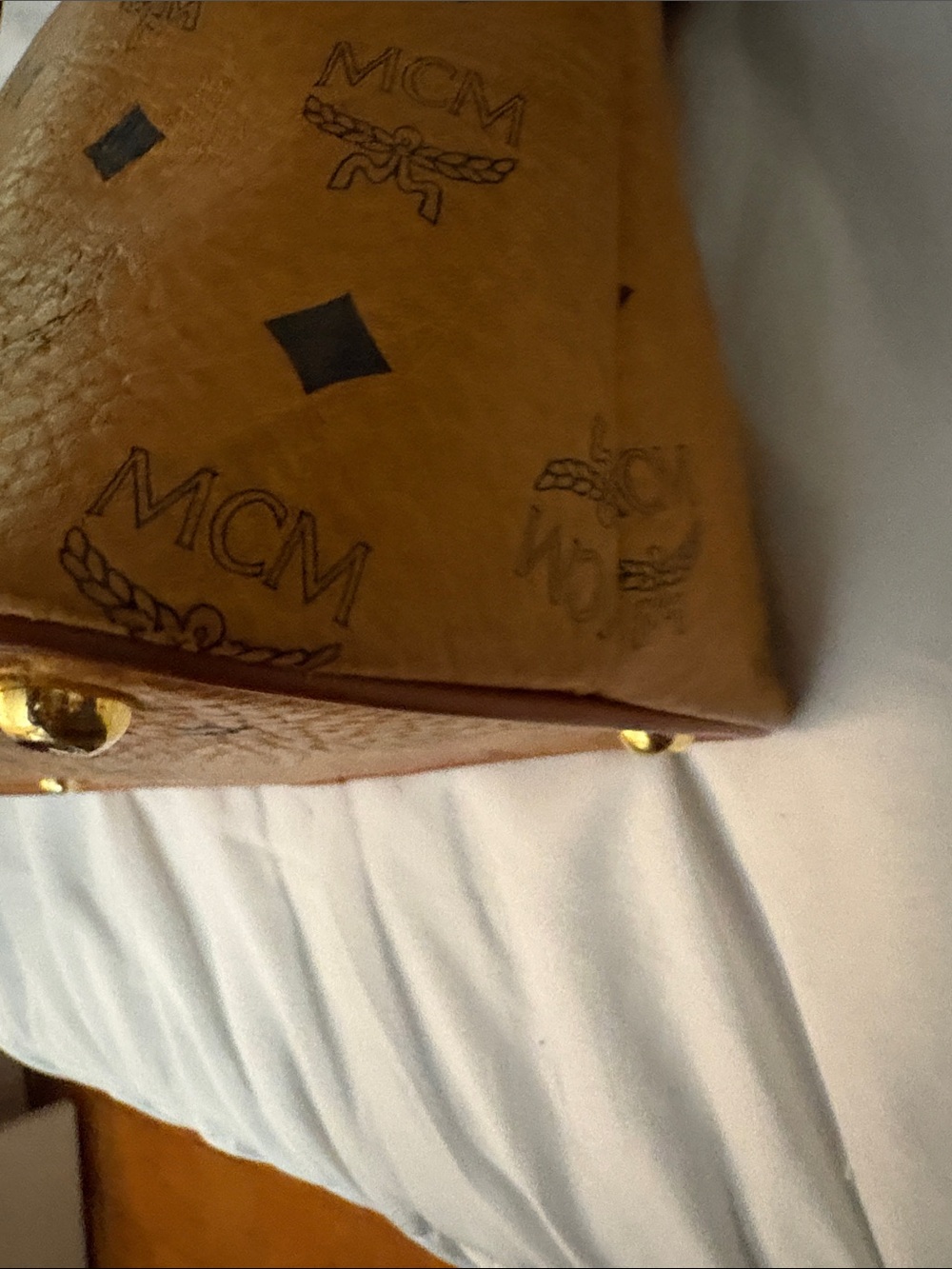 MCM Cognac Visetos Dome Satchel in Cognac and Brown - Picture 5 of 15